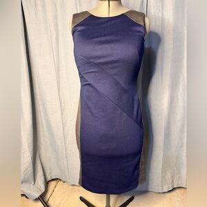 White House Black Market Blue and Gray Mini Dress